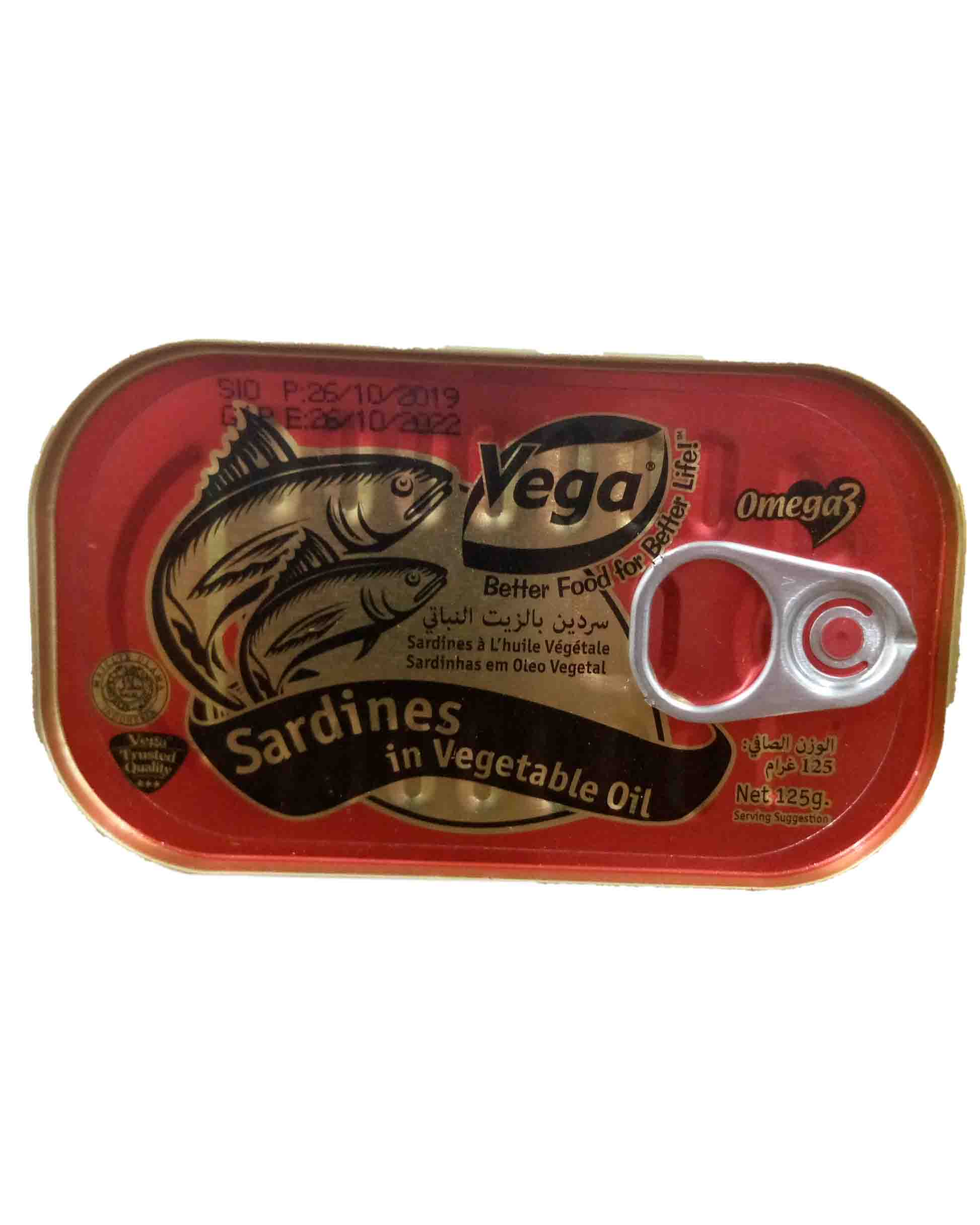 Vega sardines in vegetable oil