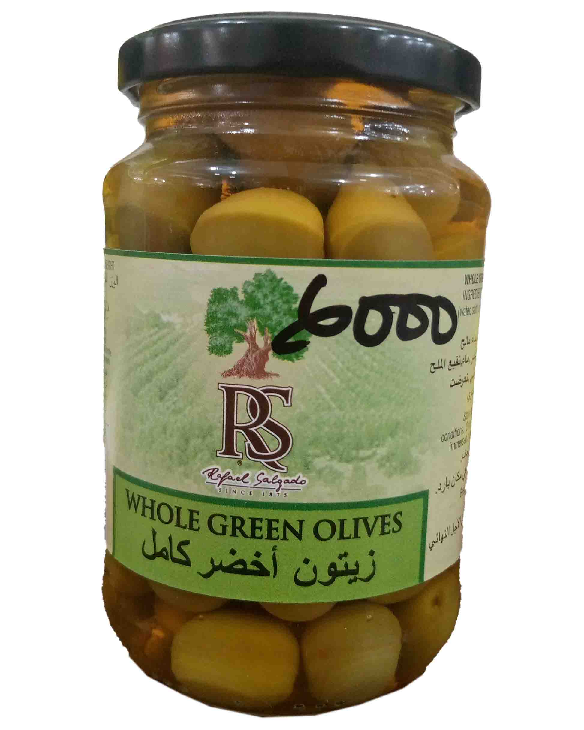 RS whole green olives